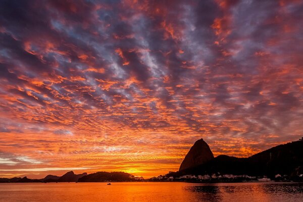 Brasilien Rio de Janeiro Sonnenuntergang