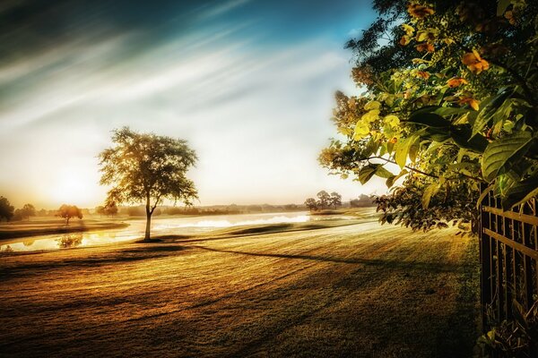 Landscape the first light of day