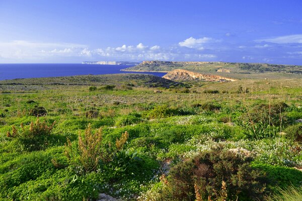 The island of Malta where the sky is beautiful