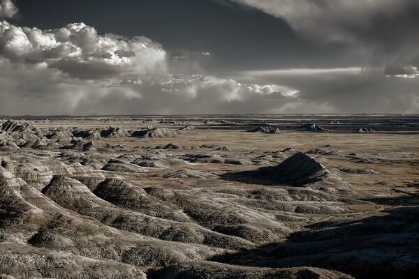 Dark landscape barren lands