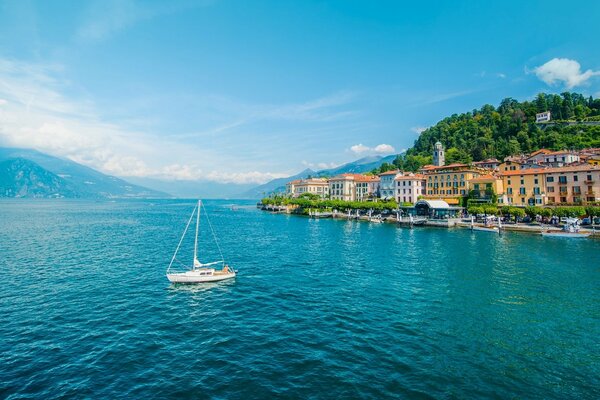 Beautiful landscape of the Italian embankment