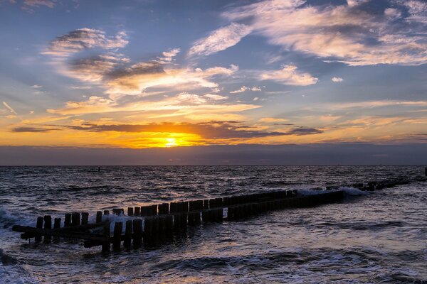 Beautiful seascape at sunset