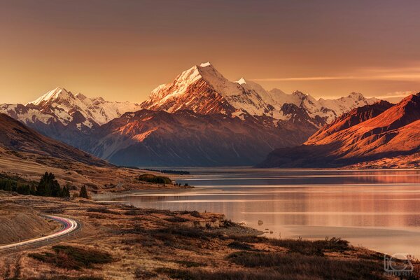 Point culminant des montagnes de nouvelle-Zélande