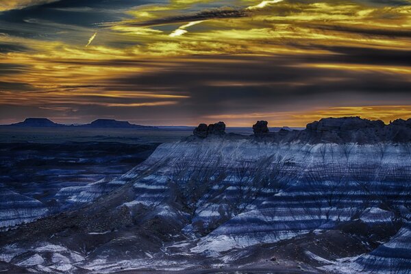 Naturaleza de piedra de la noche de Arizona