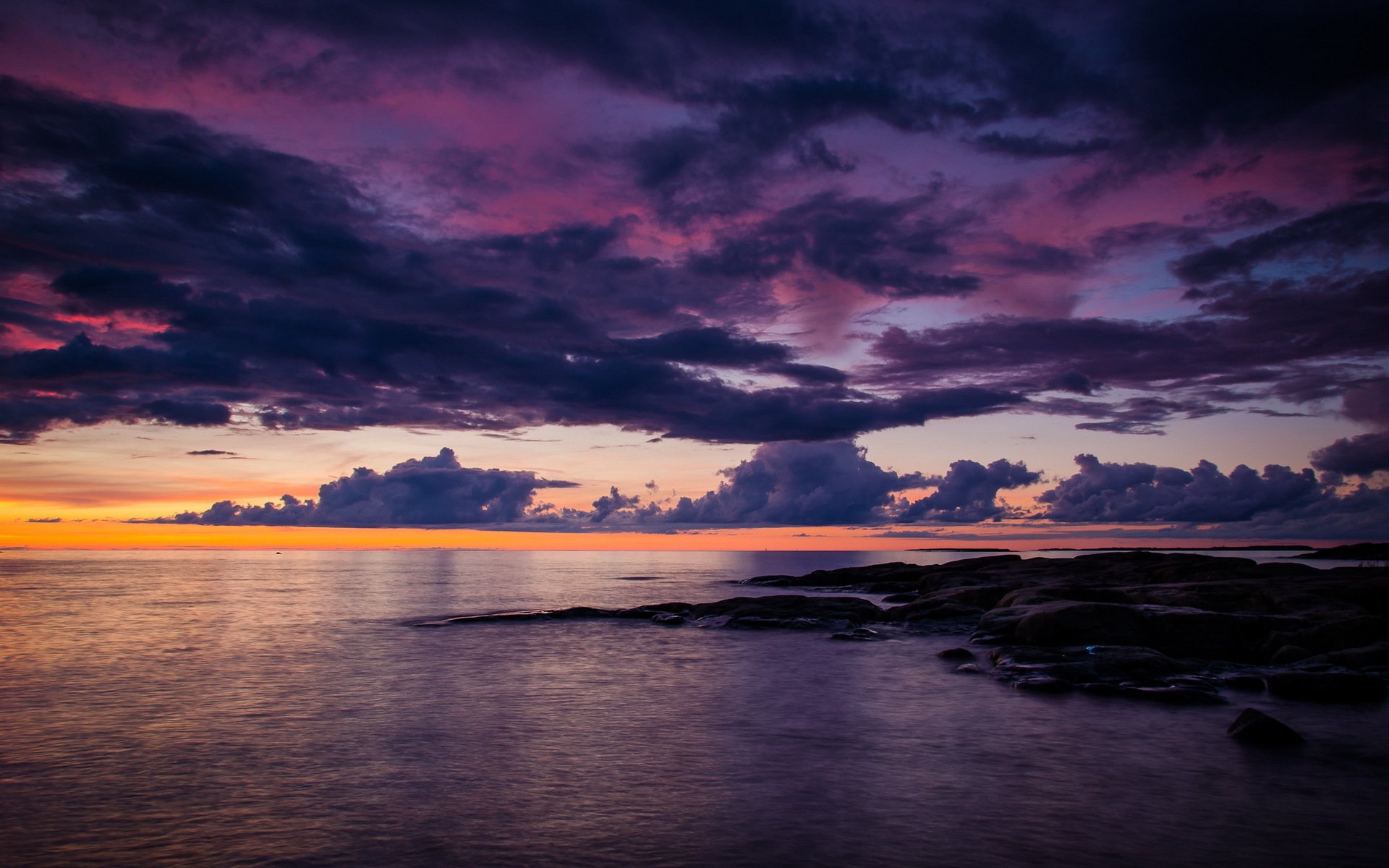 sonnenuntergang in lillsand meer landschaft