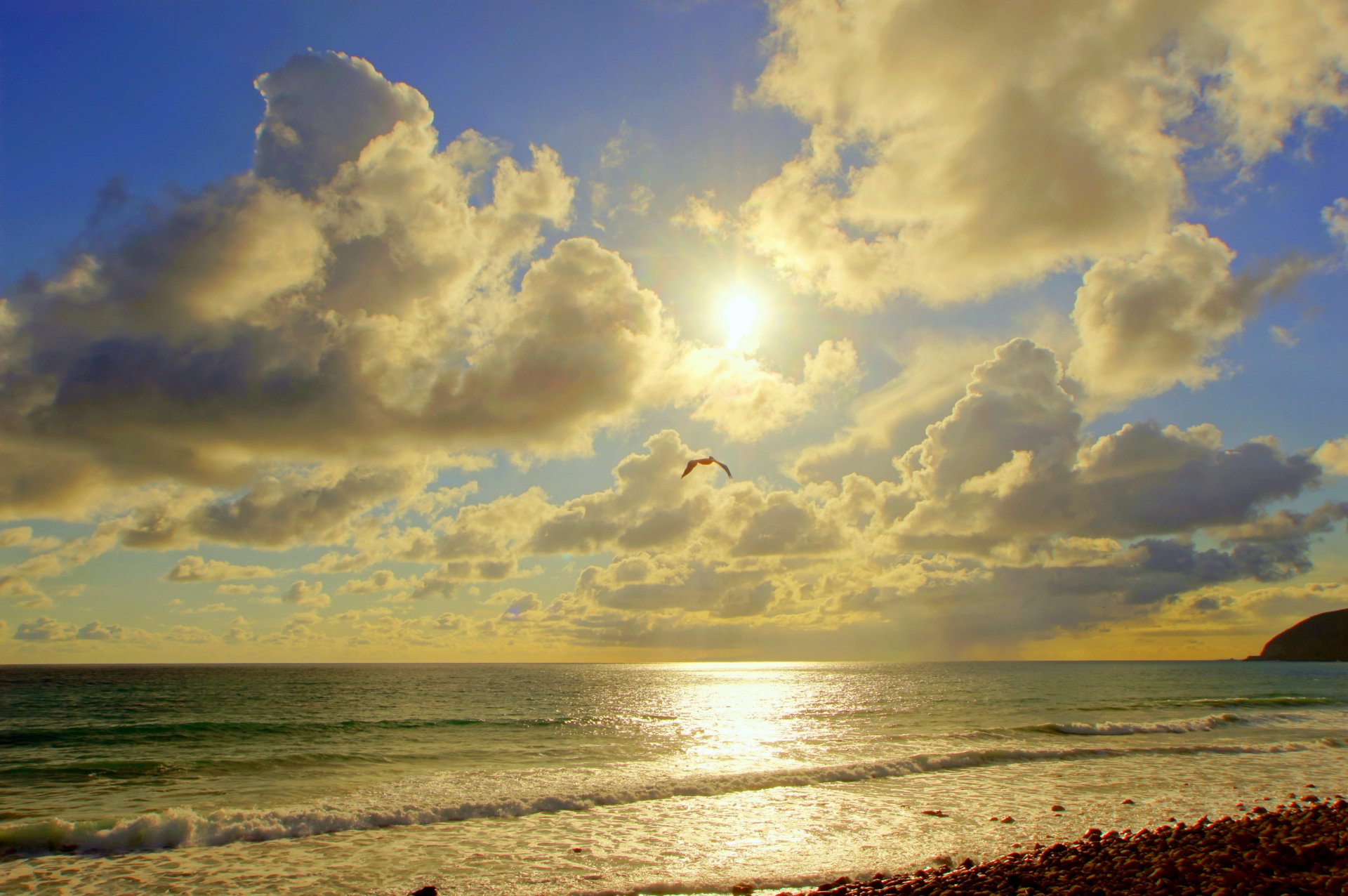 côte mer malibu californie nuages soleil nature photo