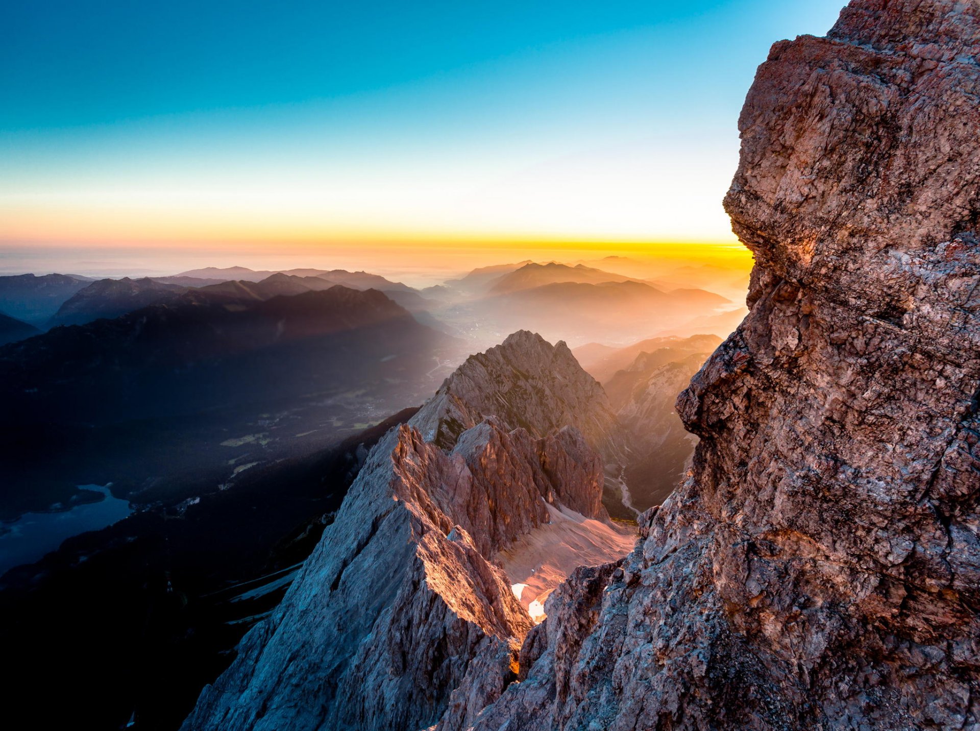 thorsten muehlbache azul alemania turismo paisaje montaña lugares rojo sol viajes tirol hd