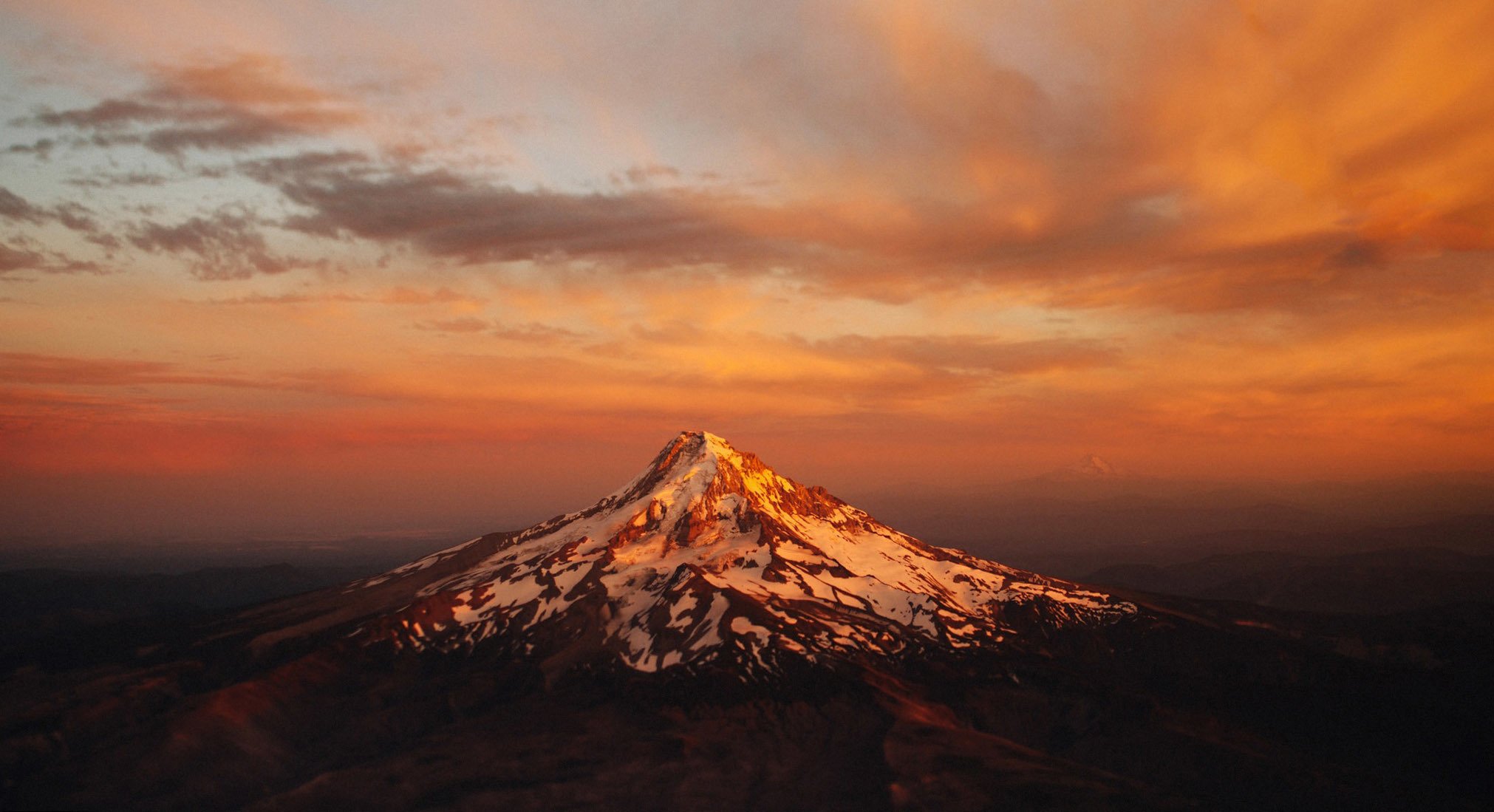 monte hood oregon montagna vetta vulcano