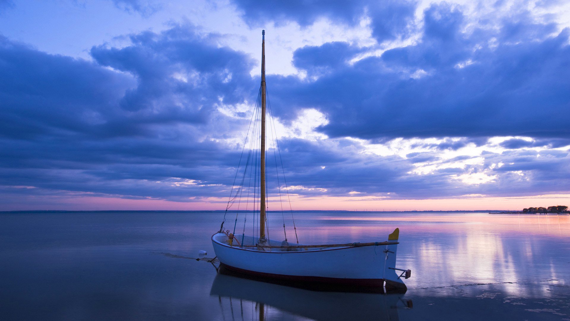 himmel wolken sonnenuntergang meer boot natur abend