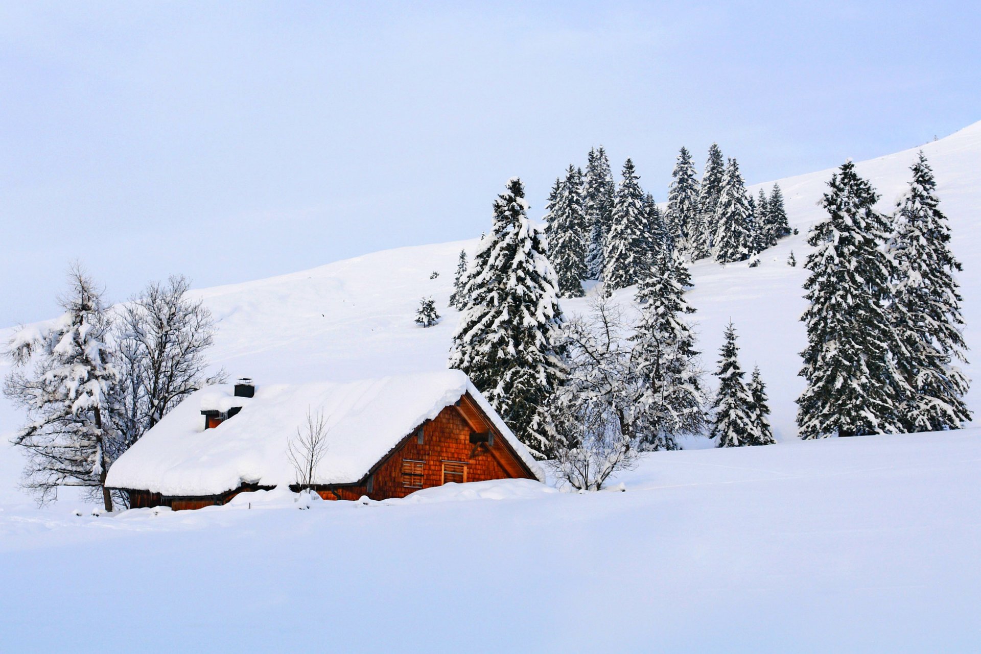 natur haus winter schnee himmel landschaft winter weiß cool schön