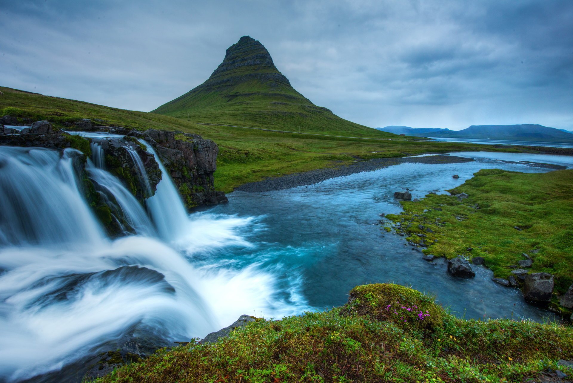 næfellsnes national park islanda cascata verde montagna