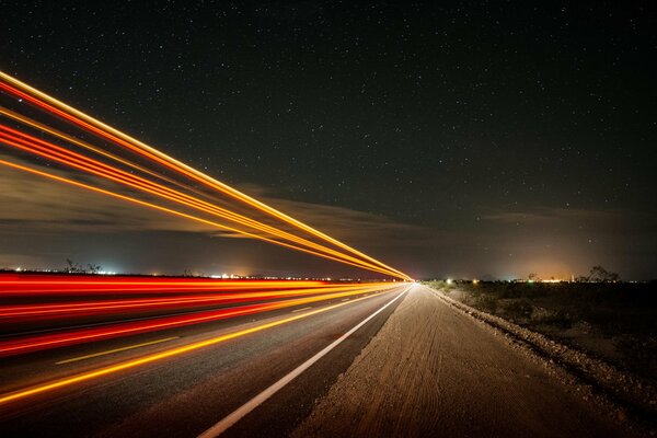 Esposizione di notte luce stelle sfondo