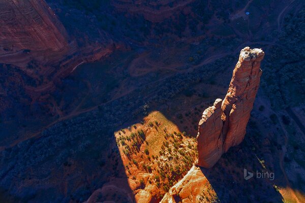 Rocher dans les montagnes de l Arizona. vue de dessus