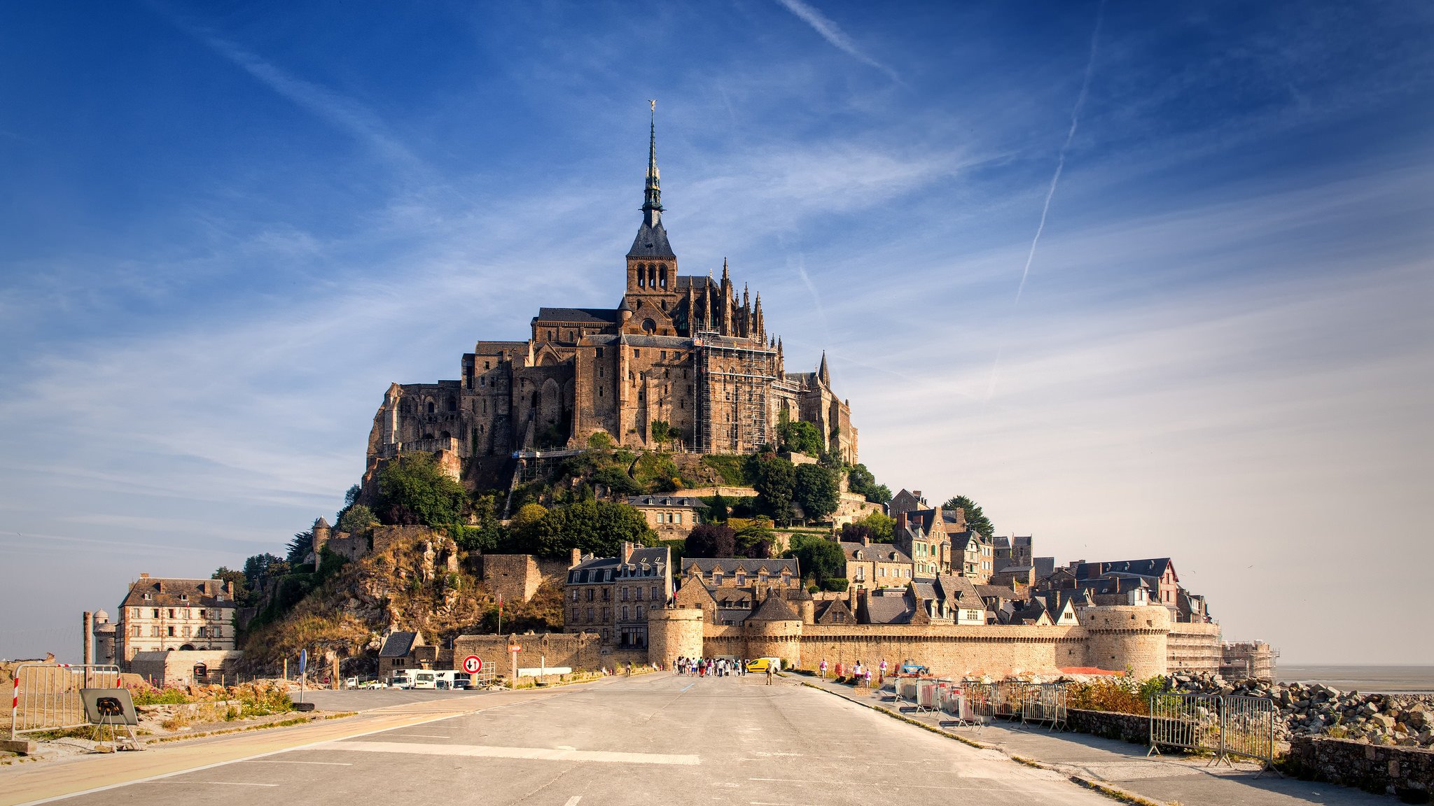 francia normandía castillo mont saint-michel cielo