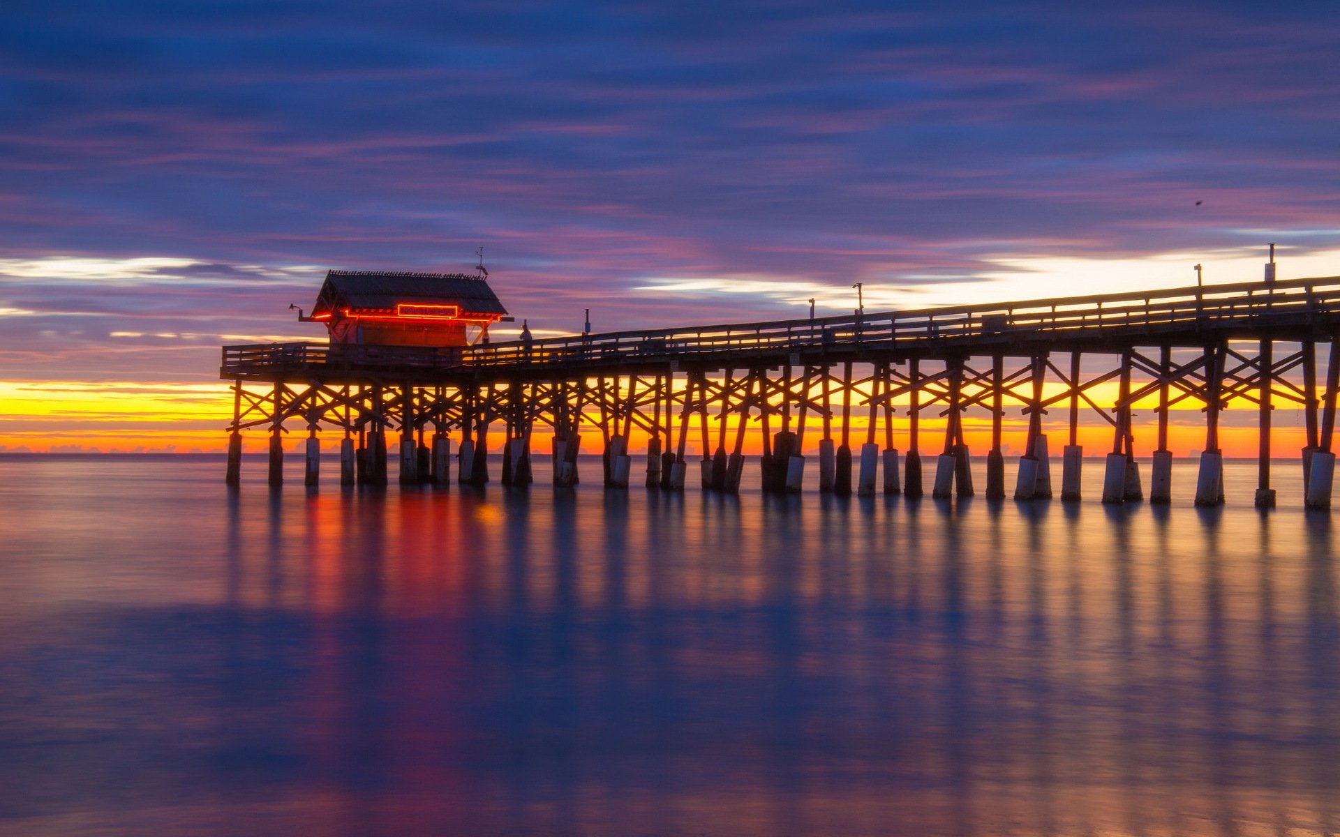 cocoa beach colors long exposure pier