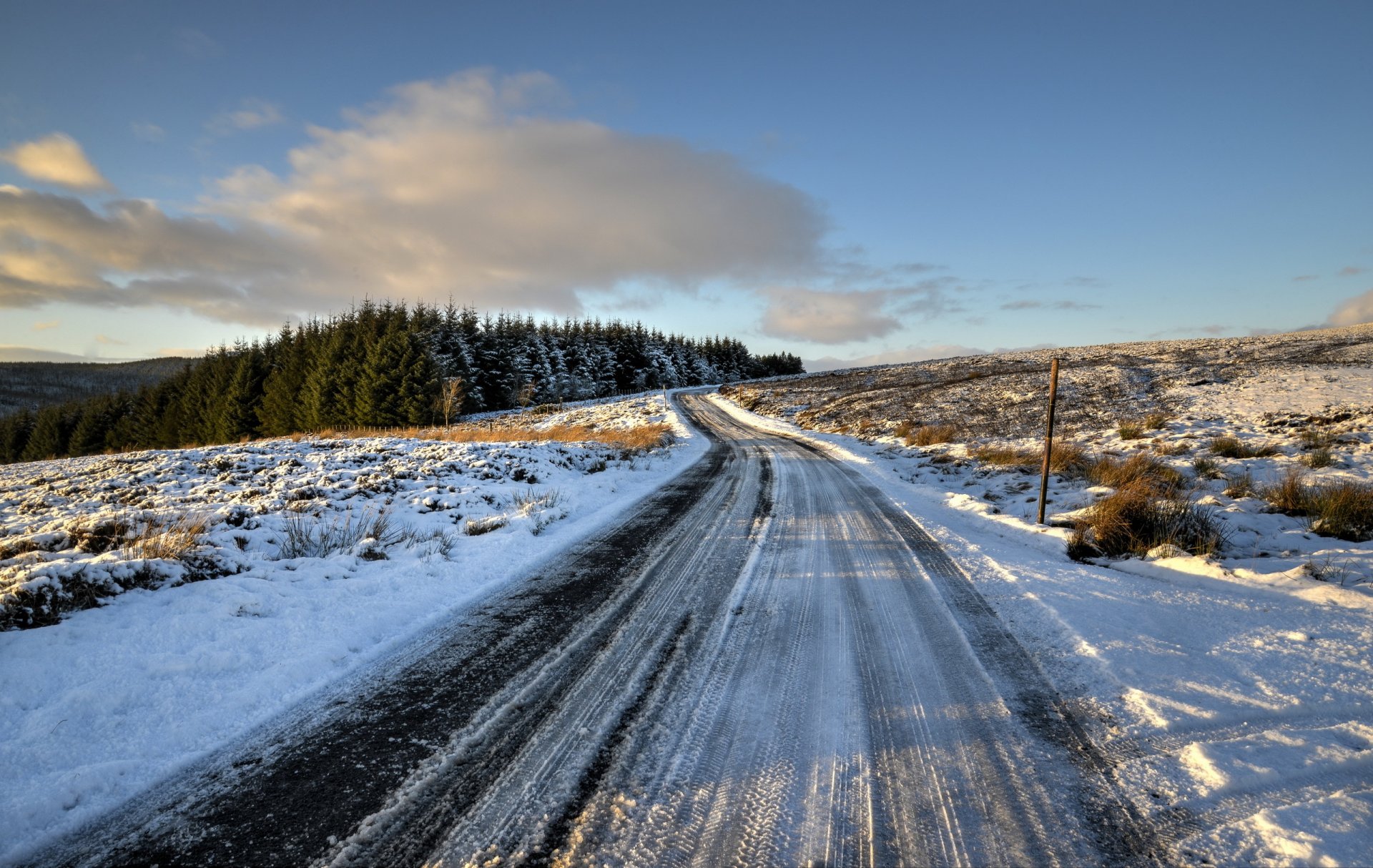 inverno strada neve