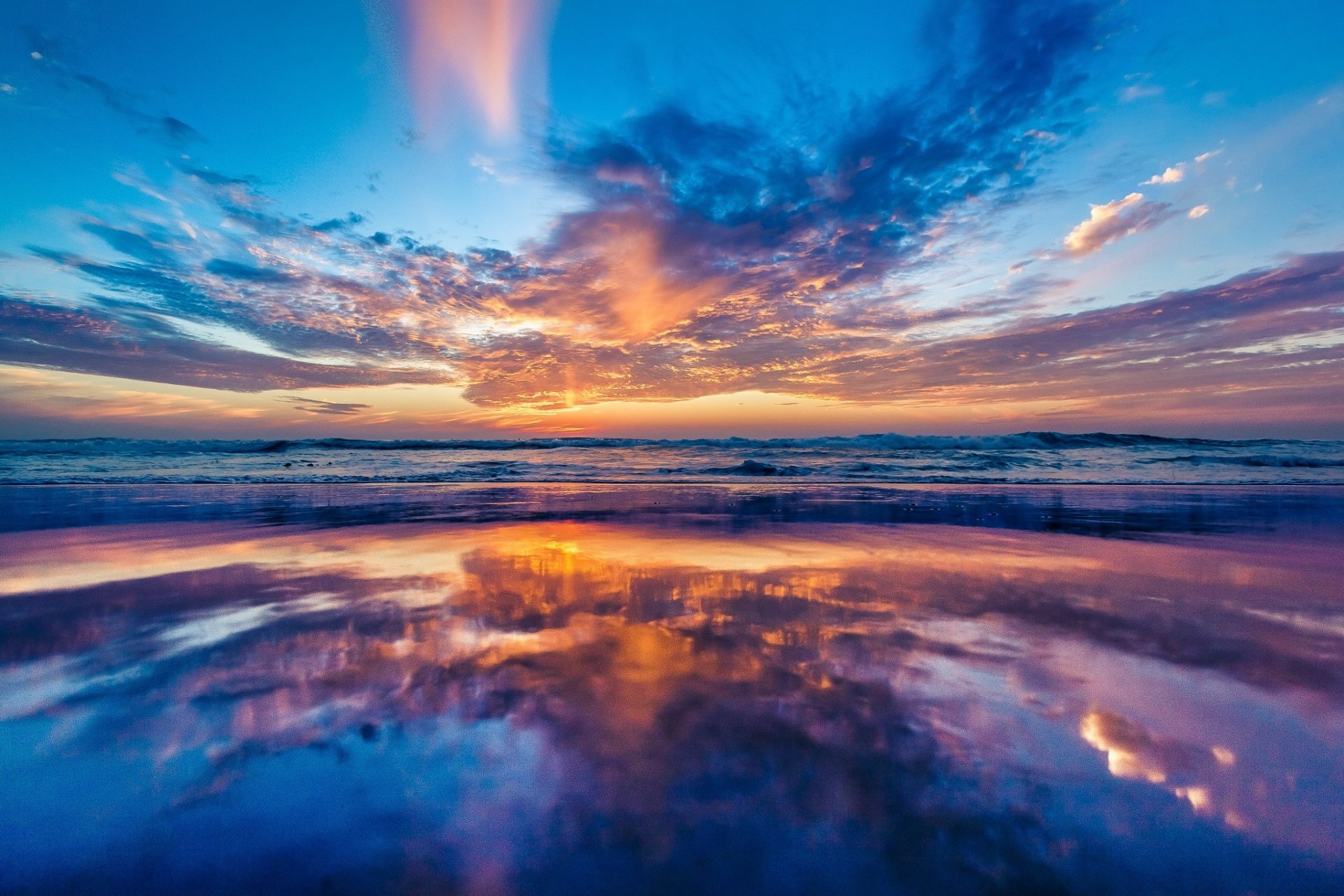 ozean küste dämmerung reflexion strand