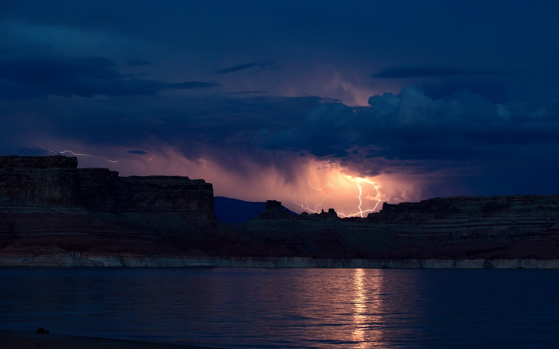 noche mar tormenta paisaje