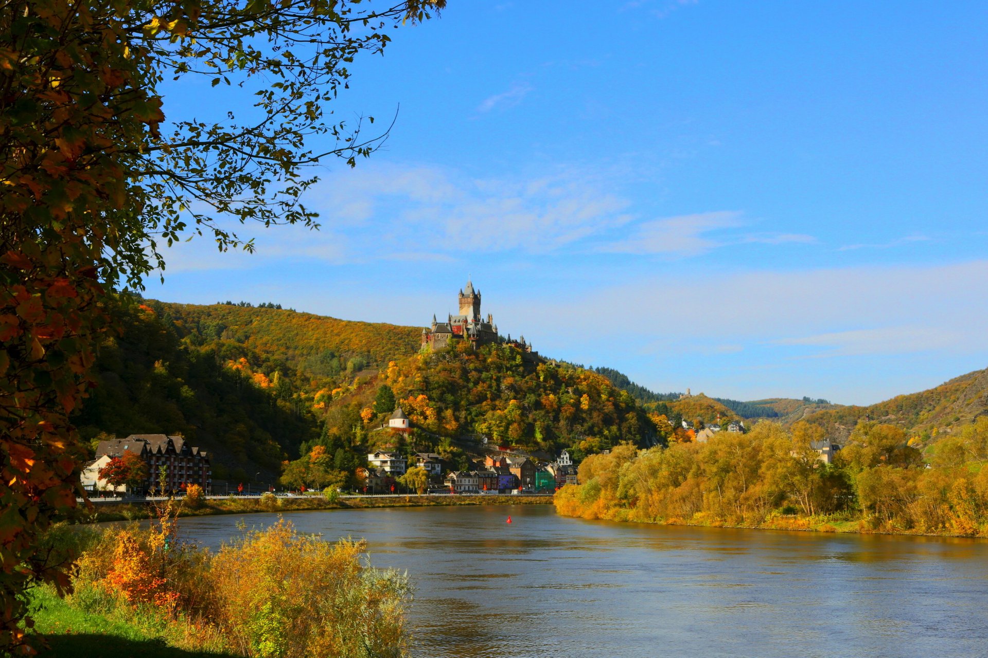 allemagne rivière cochem burg ville photo