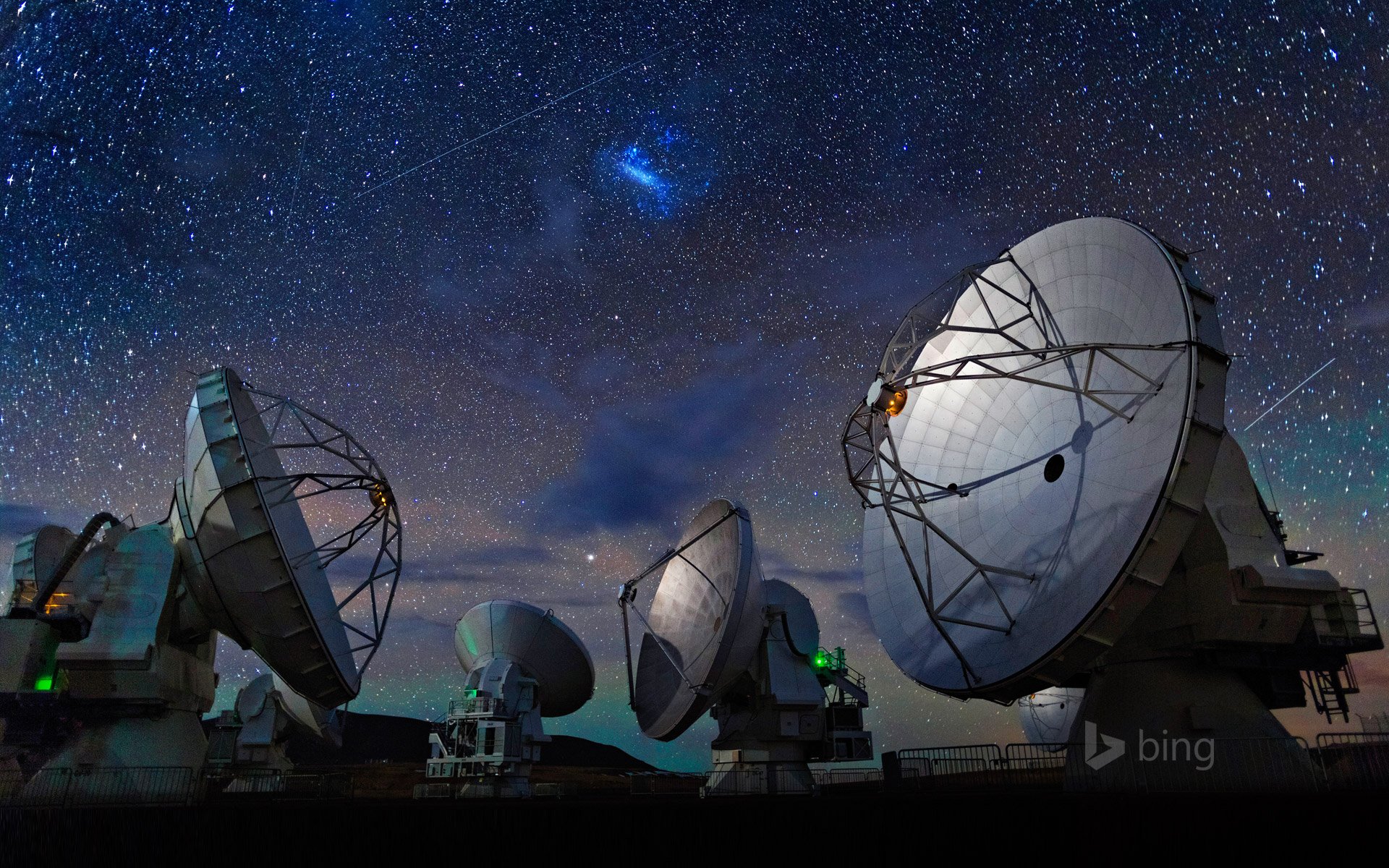 chile atacama desert radio telescope sky star