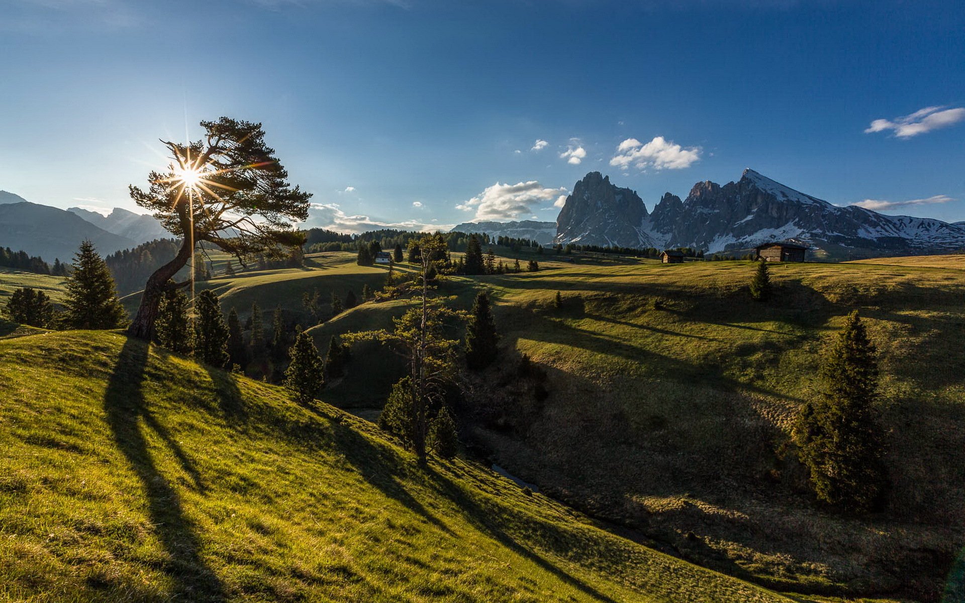 matin montagnes paysage