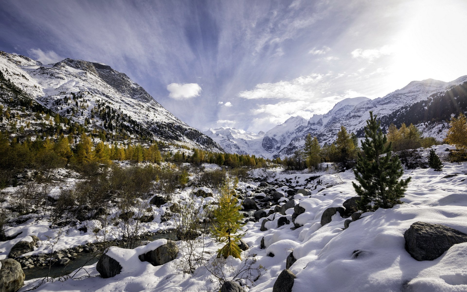 autumn vs. winter val morteratsch pontresina