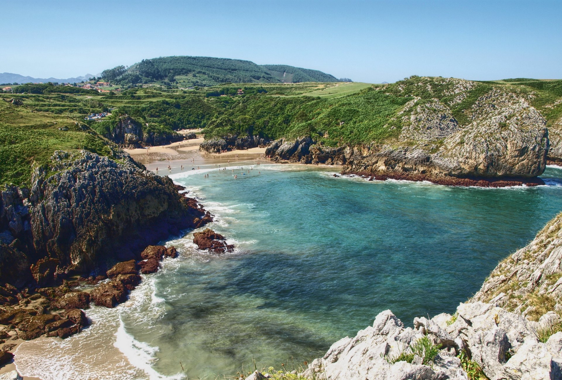 coast spain sea landscape cantabrian bay nature photo