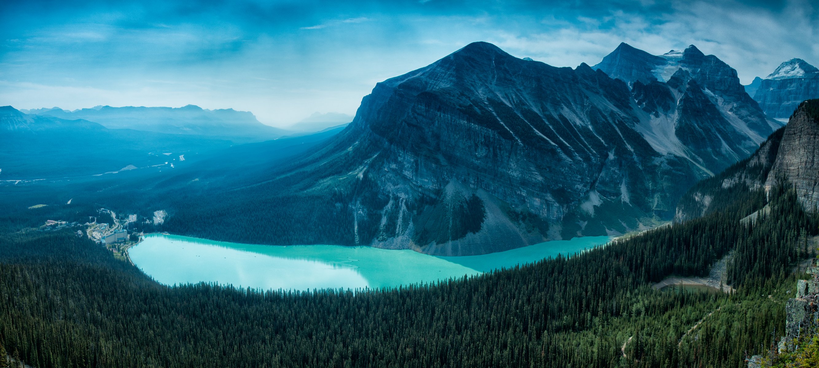 lake louise alberta canada mountain forest