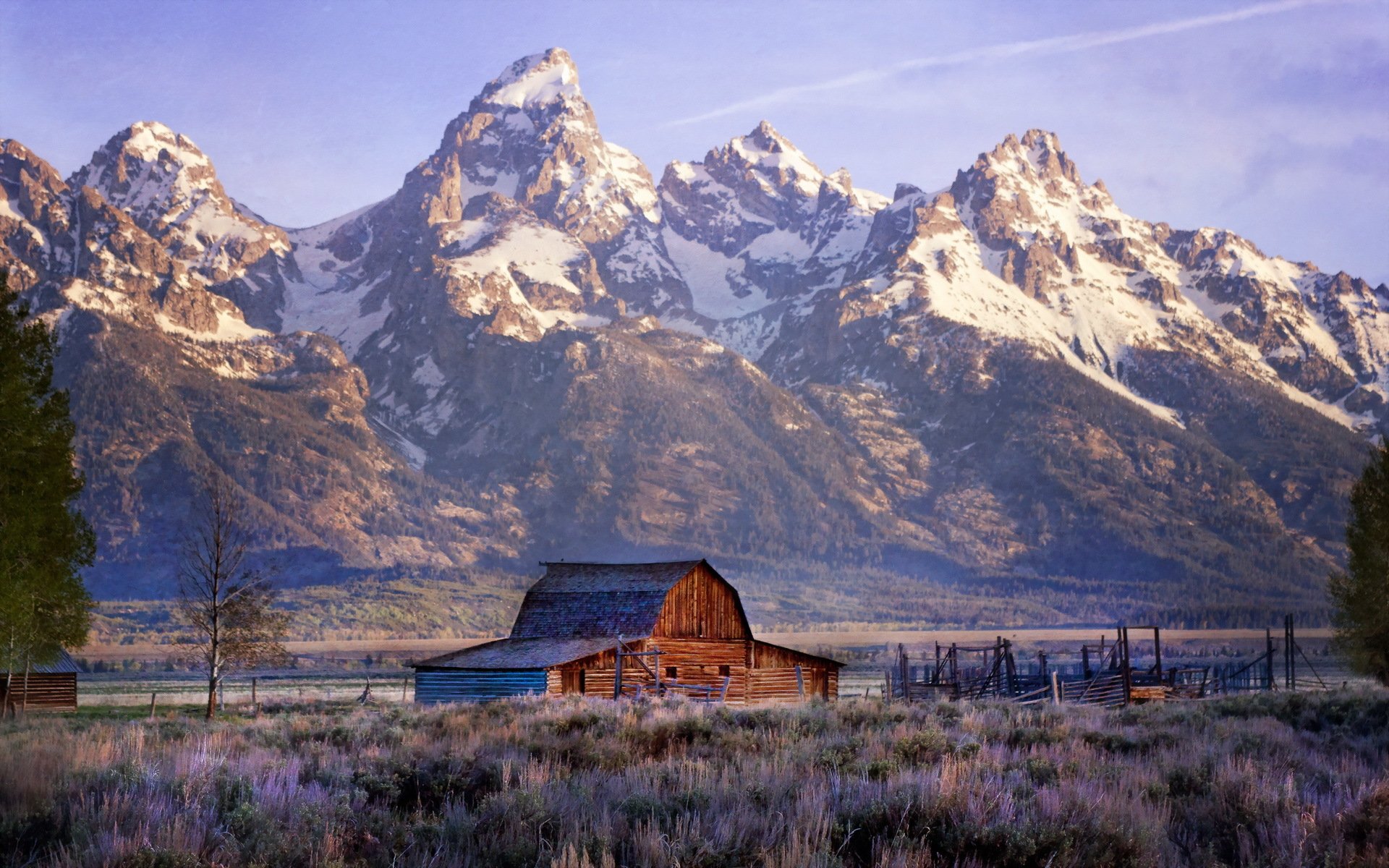 house mountain landscape