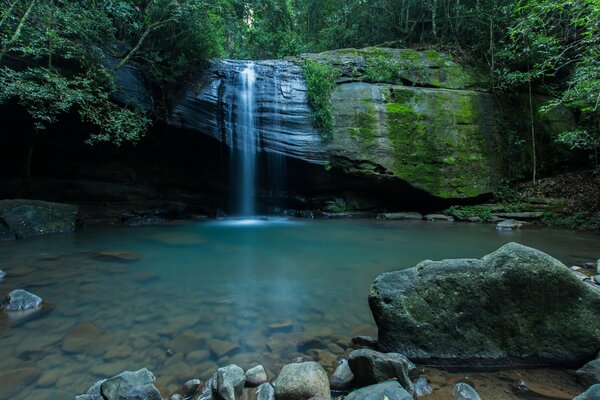 A magical place the waterfall is similar to a stream