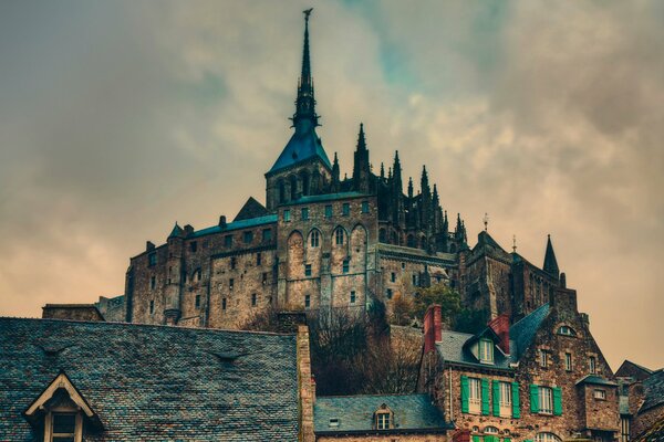 Estetica del castello a Mont Saint-mtchelle in Francia