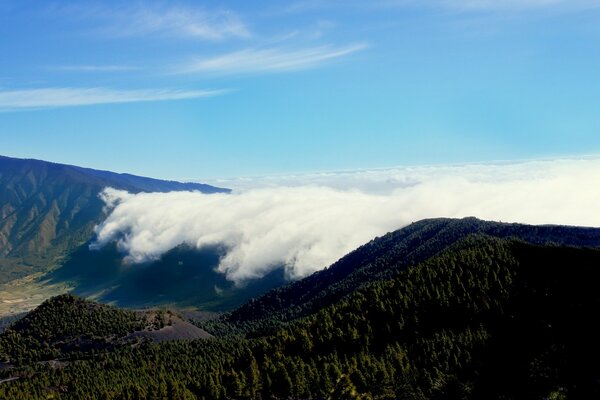 Clouds hills high beauty