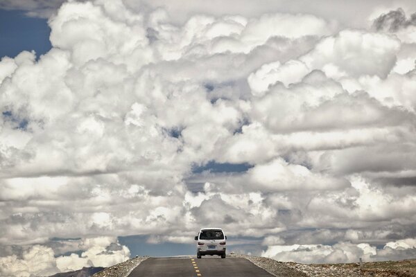 Landschaft Straße Maschine Himmel