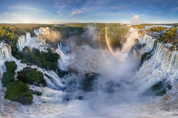 Rainbow Waterfall in South America