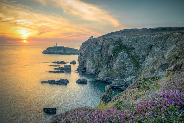 Puesta de sol en el Norte de Gales