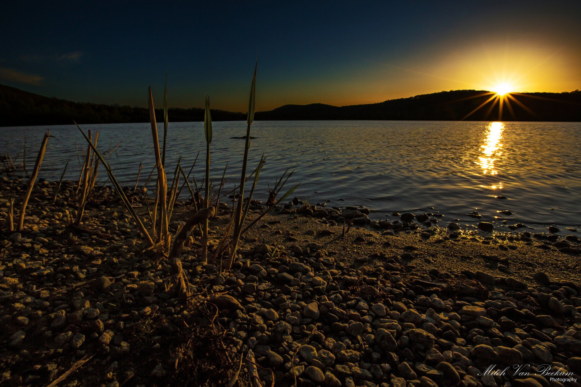 mitch van beekum lake sun sunset