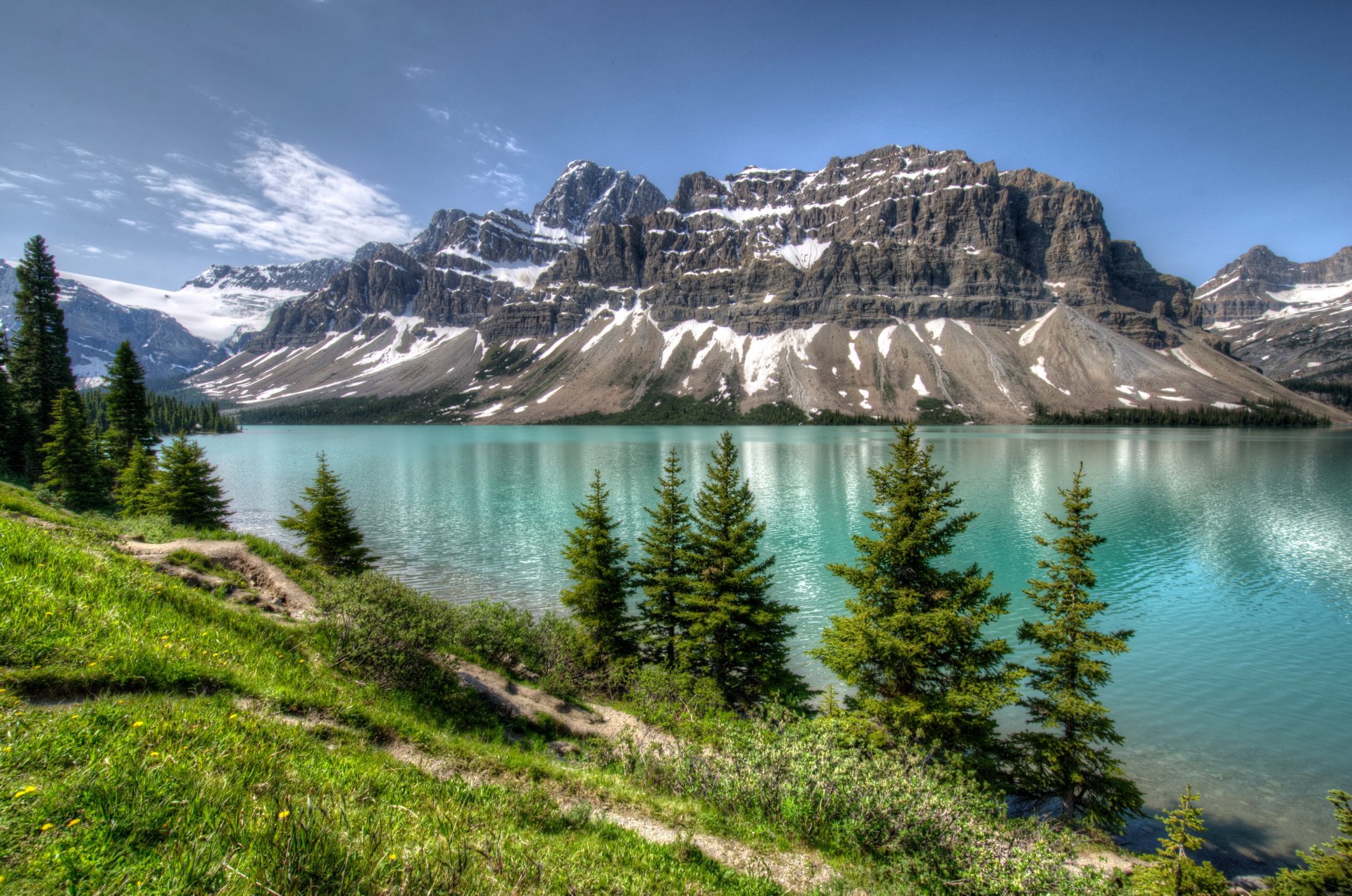 jezioro góry usa park krajobraz banff natura