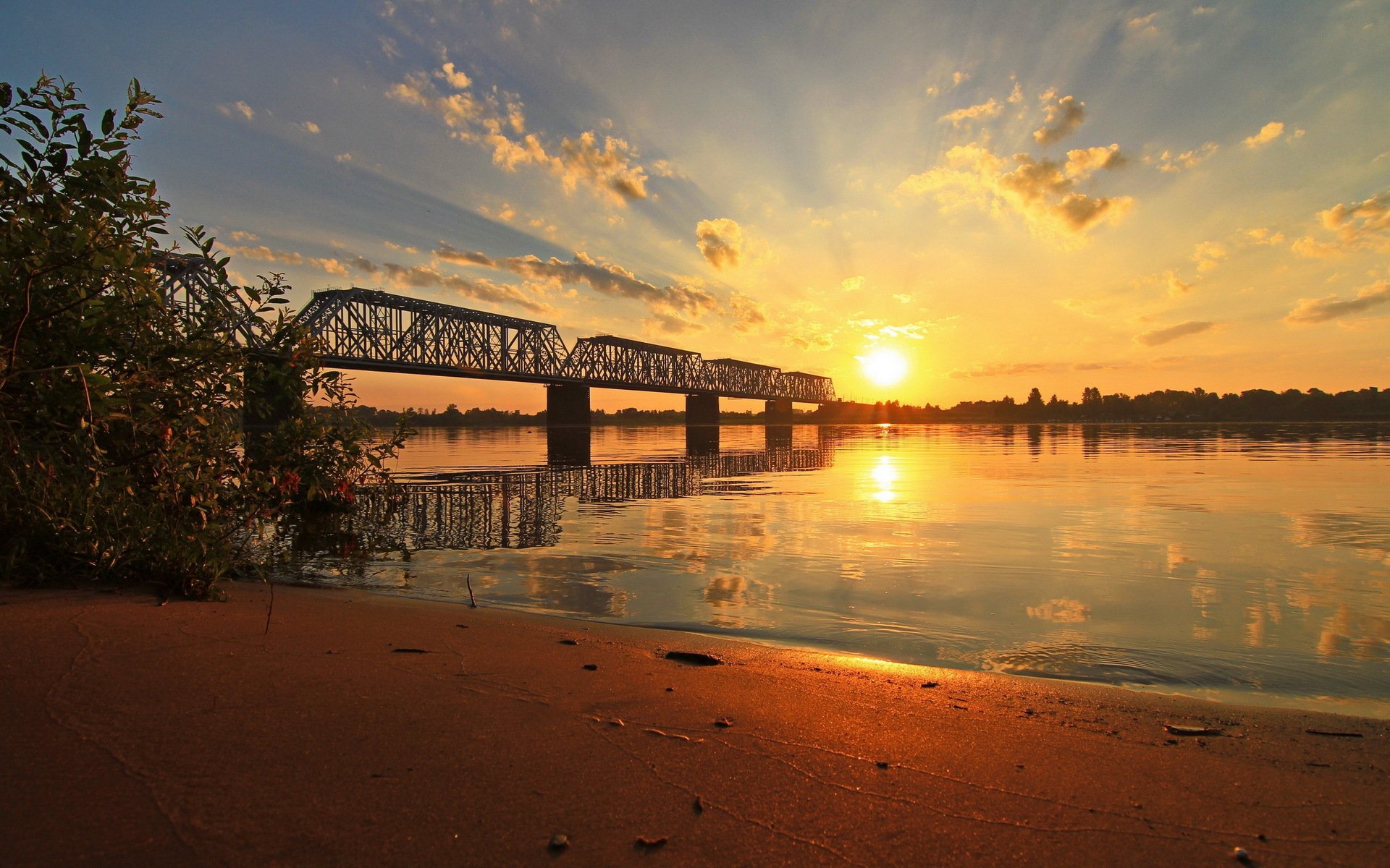 volga bridge yaroslavl dawn river