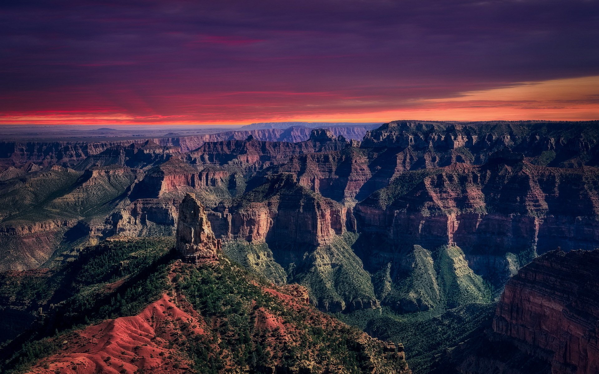 grand canyon imperial point sunset landscape arizona usa