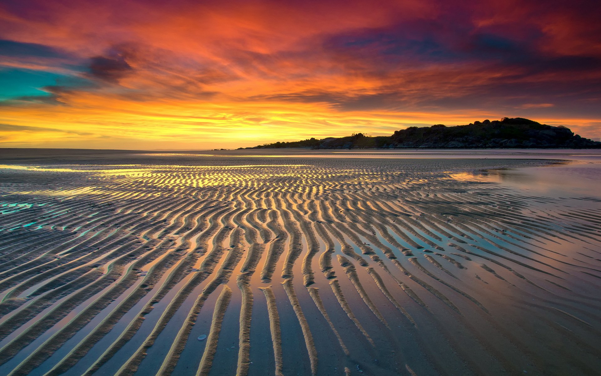 coucher de soleil mer paysage