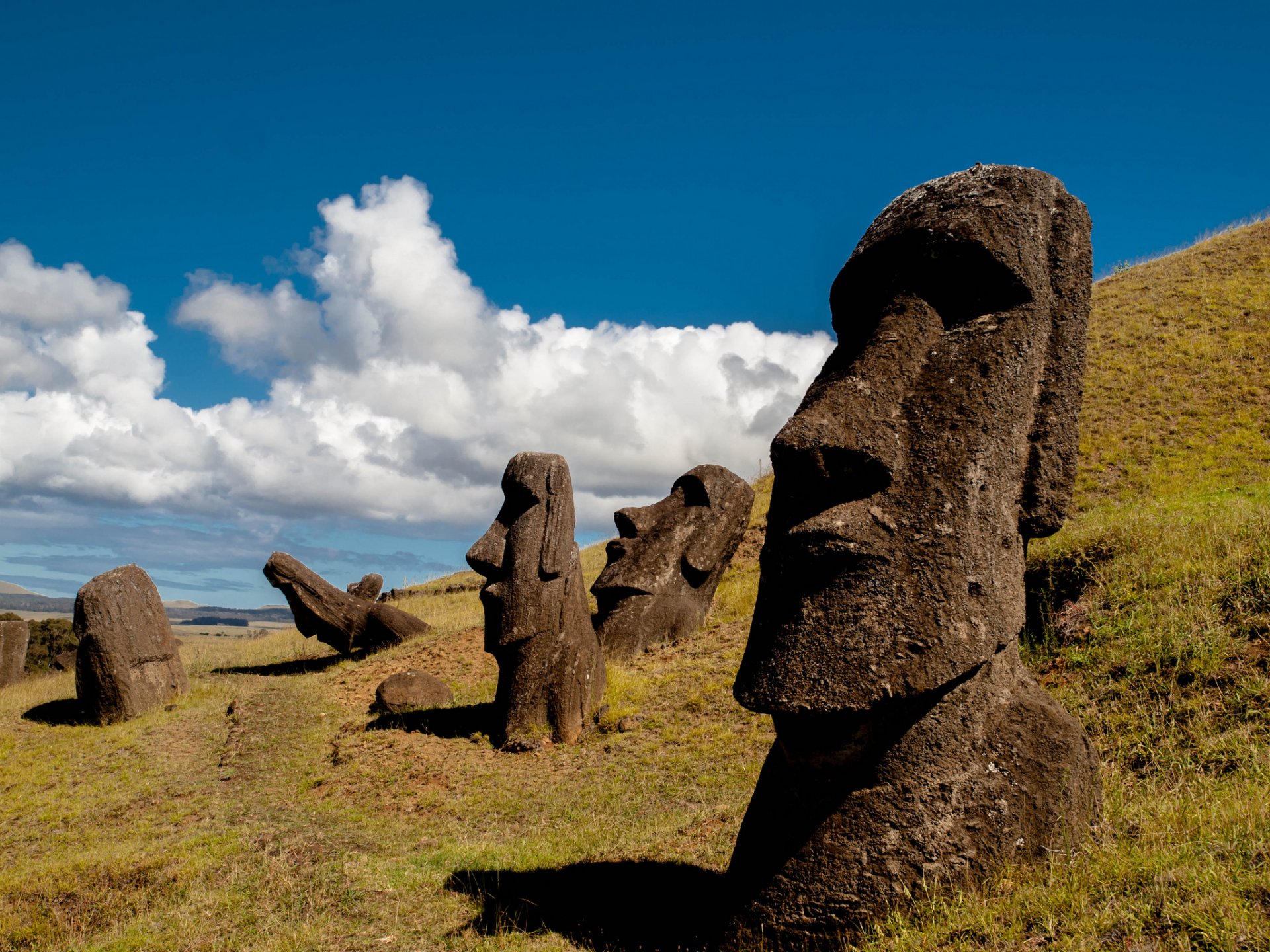 chile osterinsel rapa nui moai statue himmel hang