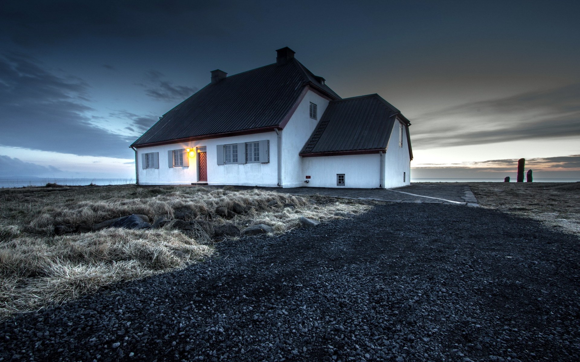 iceland gullbringusysla seltjarnarnes house landscape