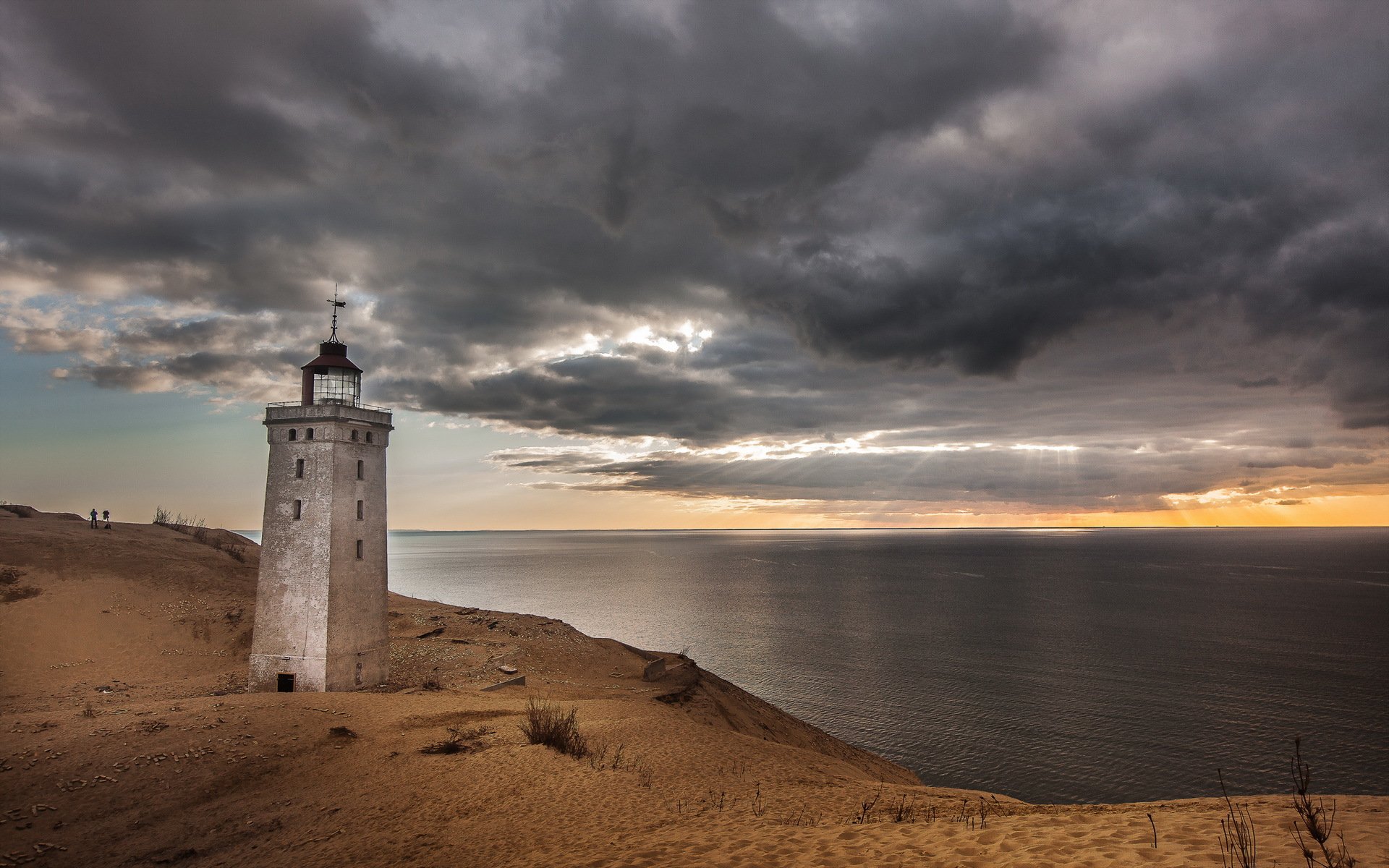 ea lighthouse sky sunset landscape