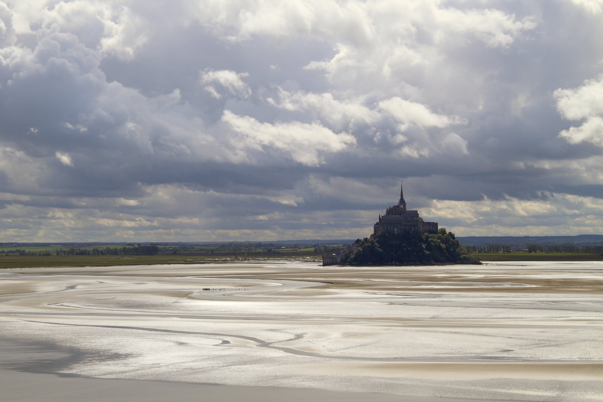 francja normandia wyspa mont saint-michel odpływ