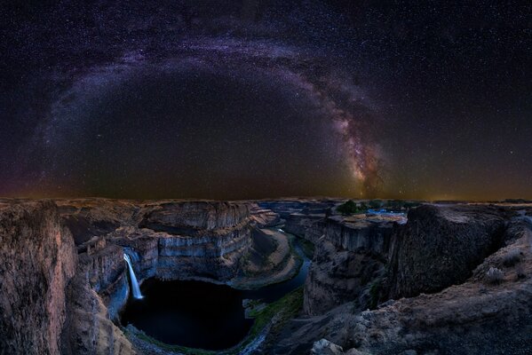 Night Canyon and stars