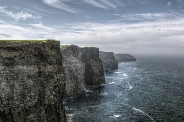 The Atlantic Ocean washes the rocks