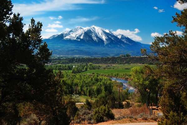 Paisaje de montaña en Estados Unidos Colorado