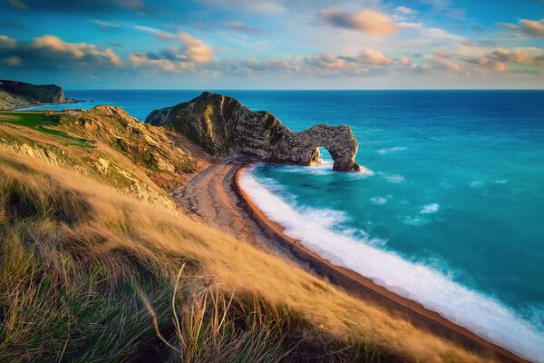 The steep coastline of the Jurassic coast