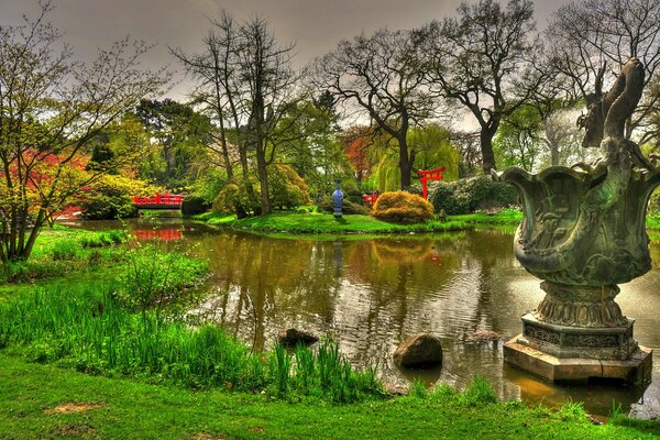 Germany, Hamburg, Japanese garden