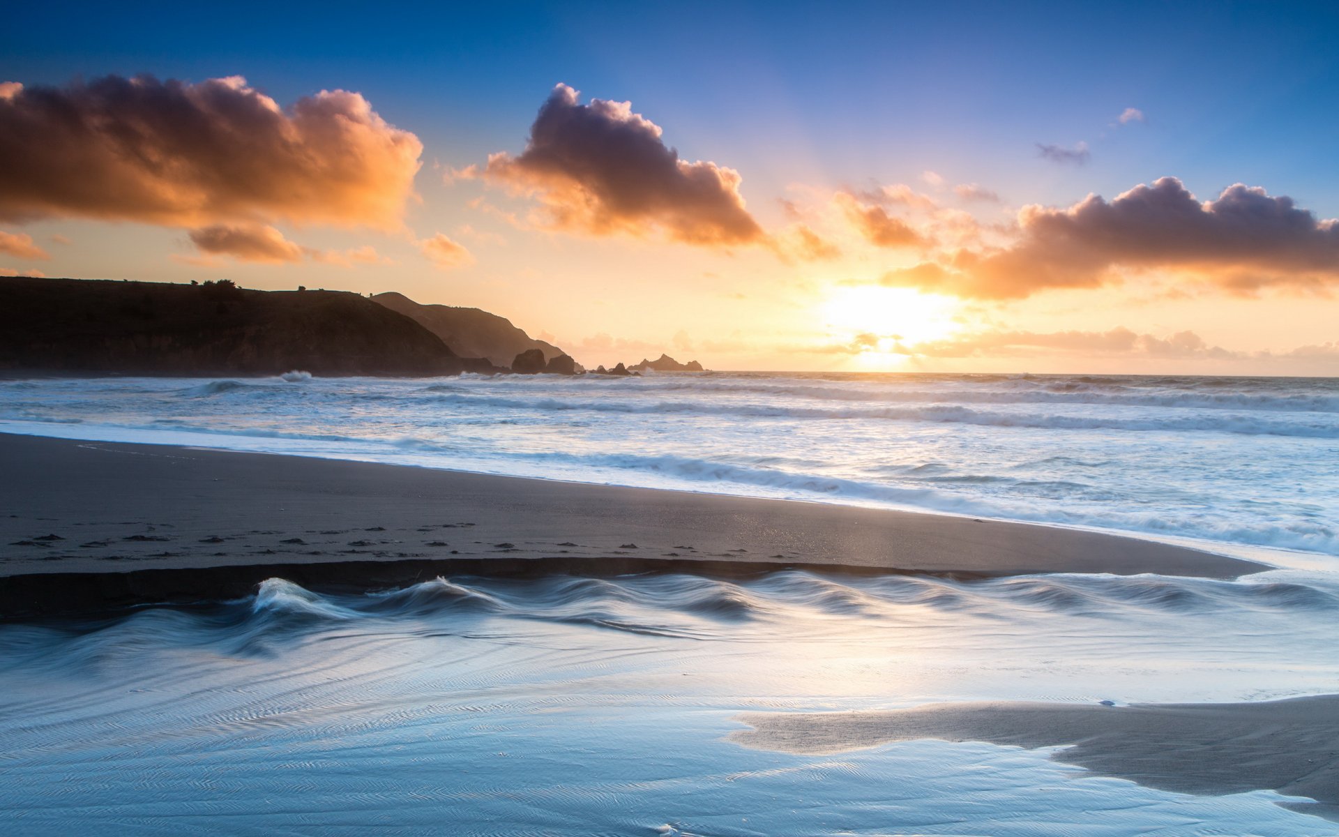 sonnenuntergang meer landschaft